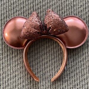 Disney Rose Gold Minnie Mouse Ears Headband